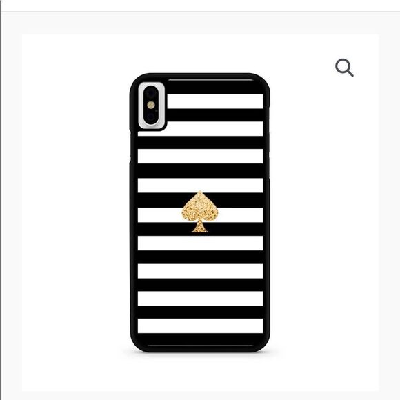 Kate Spade Black White Stripes iPhone X/Xs | iPhone Xs Case NWT - Picture 1 of 4